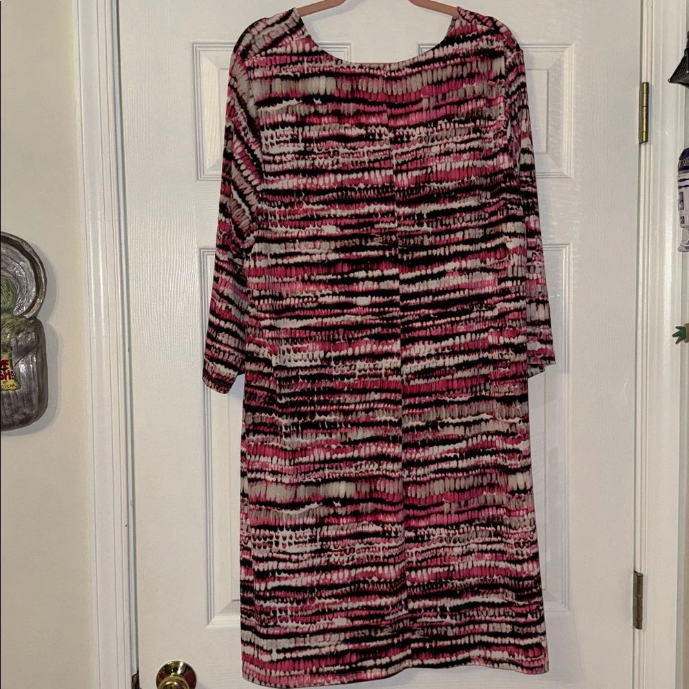 Calvin Klein Pink & Black Wrap Dress - Picture 4 of 5